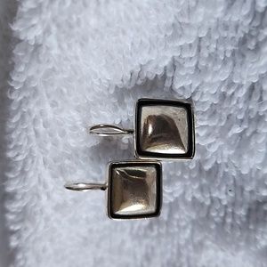 Silpada Simply Square Sterling Silver Earrings
